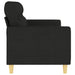 3-seater Sofa Black 180 Cm Fabric Tpkxai