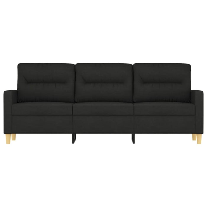 3-seater Sofa Black 180 Cm Fabric Tpkxai
