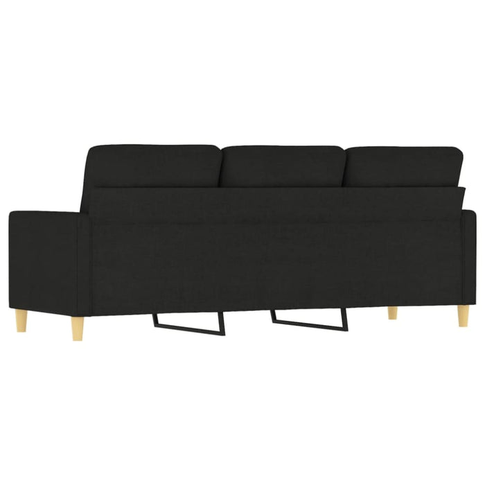 3-seater Sofa Black 180 Cm Fabric Tpkxai