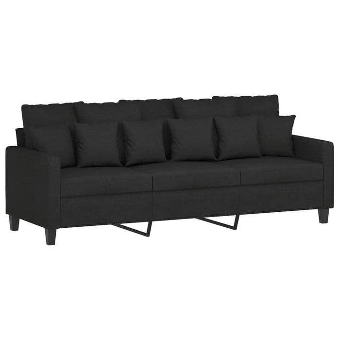 3-seater Sofa Black 180 Cm Fabric Tpkxik