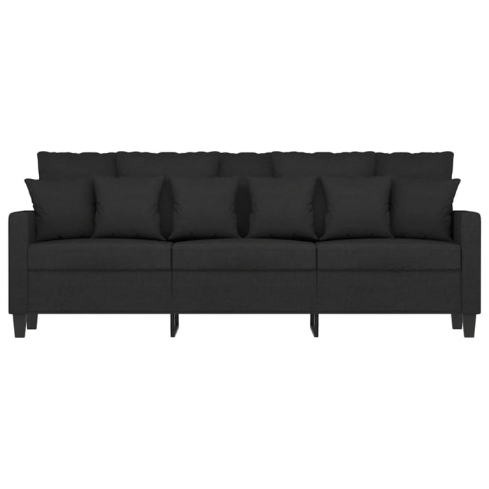 3-seater Sofa Black 180 Cm Fabric Tpkxik