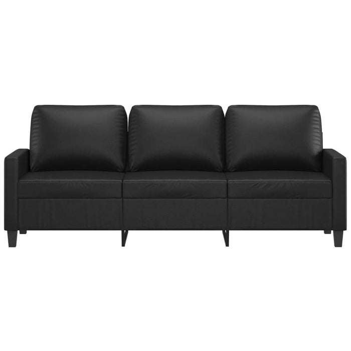3-seater Sofa Black 180 Cm Faux Leather Tpkoax