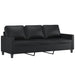 3-seater Sofa Black 180 Cm Faux Leather Tpkoax