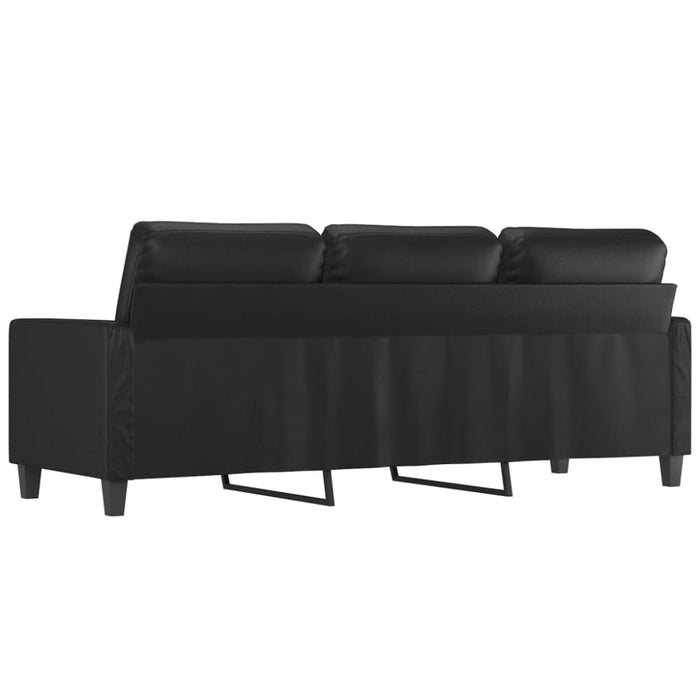 3-seater Sofa Black 180 Cm Faux Leather Tpkoax