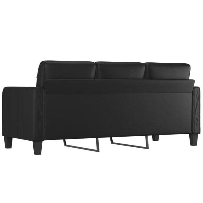 3-seater Sofa Black 180 Cm Faux Leather Tpkoxx