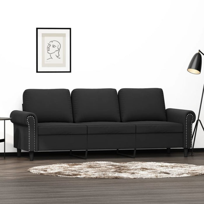 3-seater Sofa Black 180 Cm Velvet Tpkpaa