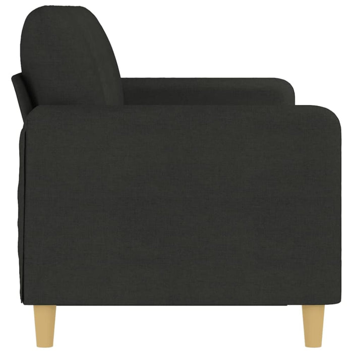 3-seater Sofa Black Fabric 180 Cm Tpkakb