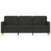 3-seater Sofa Black Fabric 180 Cm Tpkakb