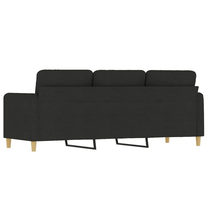 3-seater Sofa Black Fabric 180 Cm Tpkakb