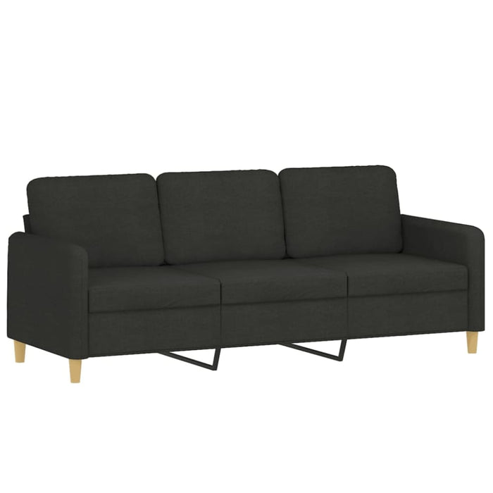 3-seater Sofa Black Fabric 180 Cm Tpkakb