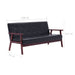3-seater Sofa Black Faux Leather Xanlat