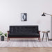 3-seater Sofa Black Faux Leather Xanlat