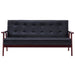 3-seater Sofa Black Faux Leather Xanlat