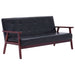 3-seater Sofa Black Faux Leather Xanlat