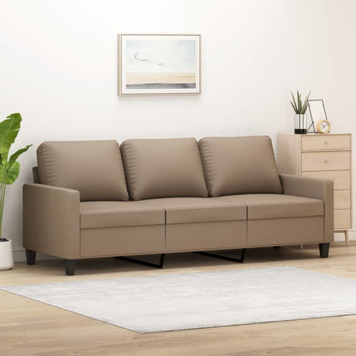 3-seater Sofa Cappuccino 180 Cm Faux Leather Tpkoal