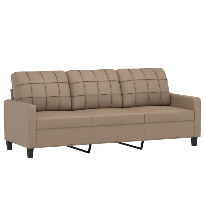 3-seater Sofa Cappuccino 180 Cm Faux Leather Tpkoxl