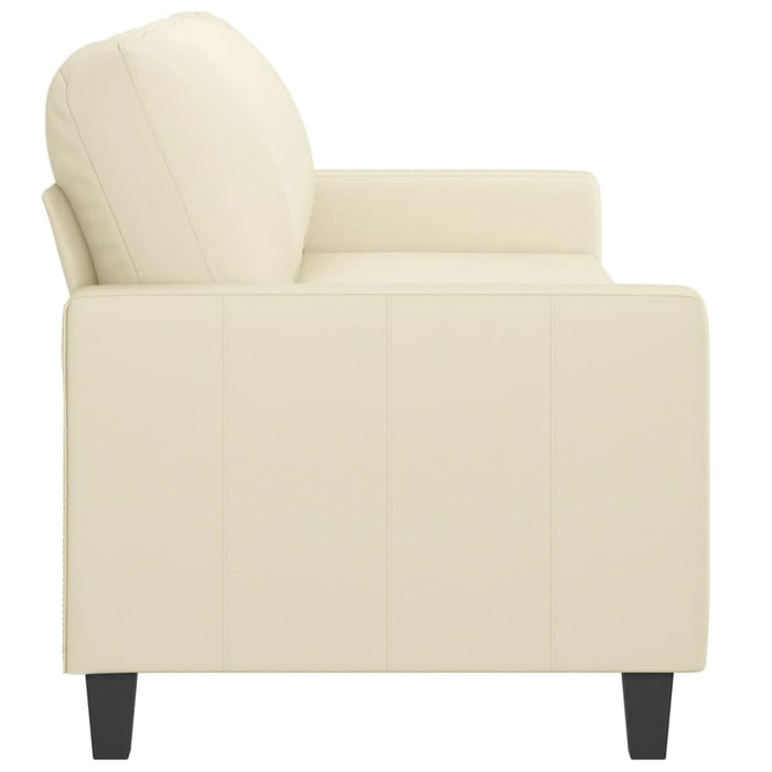 3-seater Sofa Cream 180 Cm Faux Leather Tpkoat