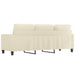 3-seater Sofa Cream 180 Cm Faux Leather Tpkoat