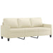 3-seater Sofa Cream 180 Cm Faux Leather Tpkoat