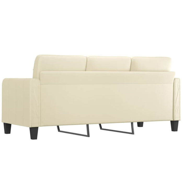 3-seater Sofa Cream 180 Cm Faux Leather Tpkoxt