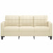3-seater Sofa Cream 180 Cm Faux Leather Tpkoxt
