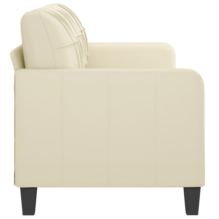 3-seater Sofa Cream 180 Cm Faux Leather Tpkoxt