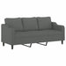 3-seater Sofa Dark Grey 180 Cm Fabric Tpktln