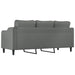 3-seater Sofa Dark Grey 180 Cm Fabric Tpktln