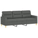 3-seater Sofa Dark Grey 180 Cm Fabric Tpkxaa