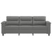 3-seater Sofa Dark Grey 180 Cm Microfibre Fabric Tpkplk
