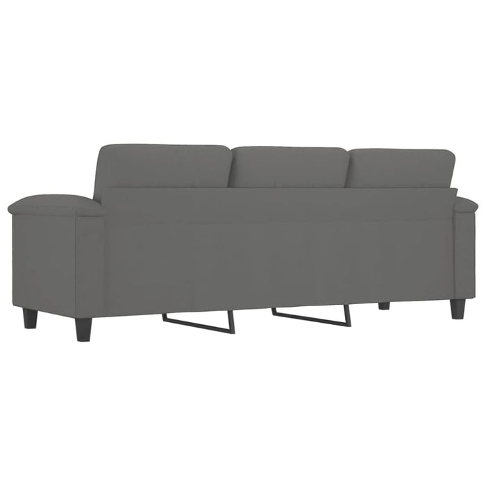 3-seater Sofa Dark Grey 180 Cm Microfibre Fabric Tpkplk