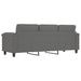 3-seater Sofa Dark Grey 180 Cm Microfibre Fabric Tpkplk