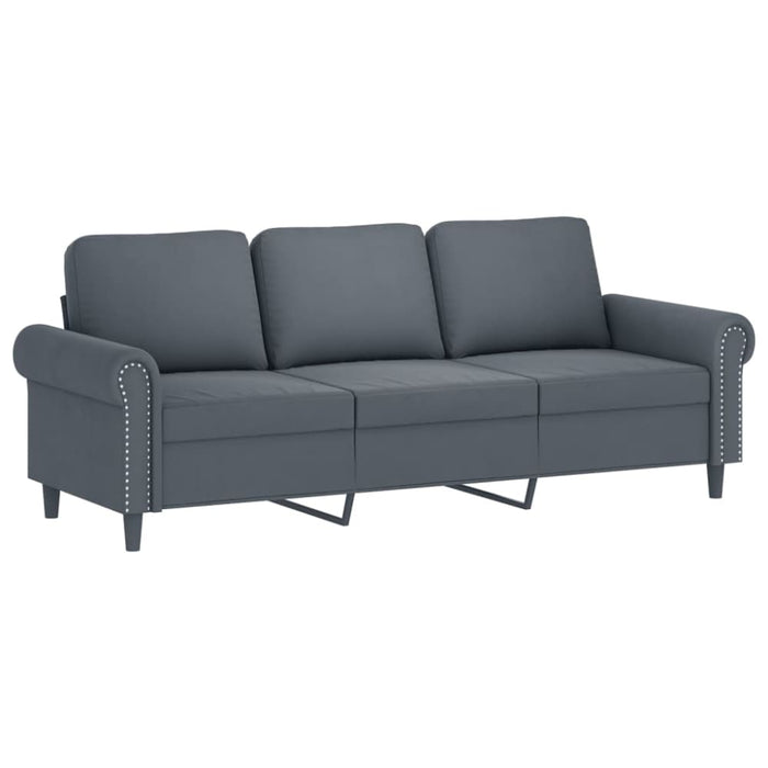 3-seater Sofa Dark Grey 180 Cm Velvet Tpkpab