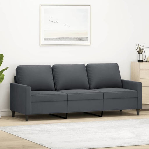 3-seater Sofa Dark Grey 180 Cm Velvet Tpkxob