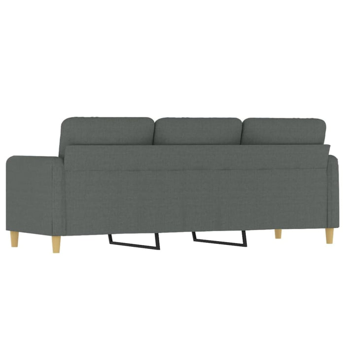 3-seater Sofa Dark Grey Fabric 180 Cm Tpkani