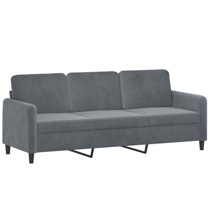 3-seater Sofa Dark Grey Velvet 180 Cm Tpkapt
