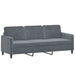 3-seater Sofa Dark Grey Velvet 180 Cm Tpkapt