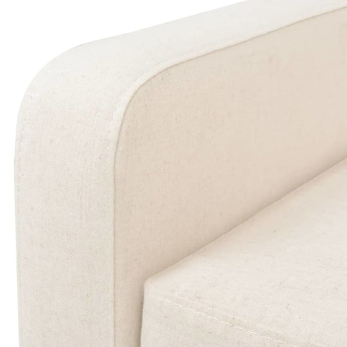 3-seater Sofa Fabric Cream White Xapapo
