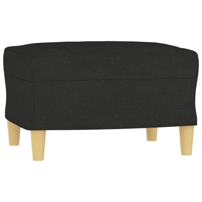 3-seater Sofa With Footstool Black 180 Cm Fabric Txbobbp