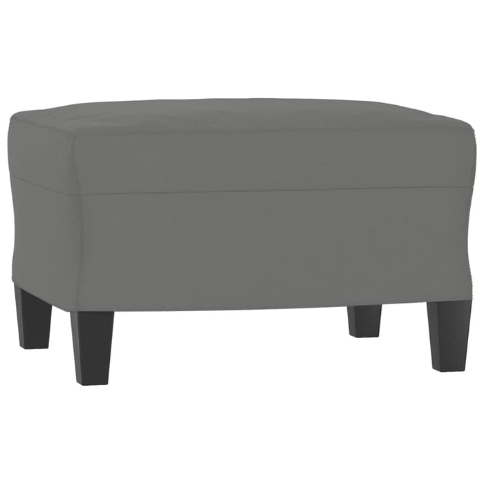 3-seater Sofa With Footstool Dark Grey 180 Cm Microfibre