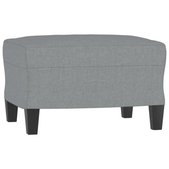 3 - seater Sofa With Footstool Light Grey 180 Cm Fabric