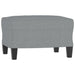 3 - seater Sofa With Footstool Light Grey 180 Cm Fabric