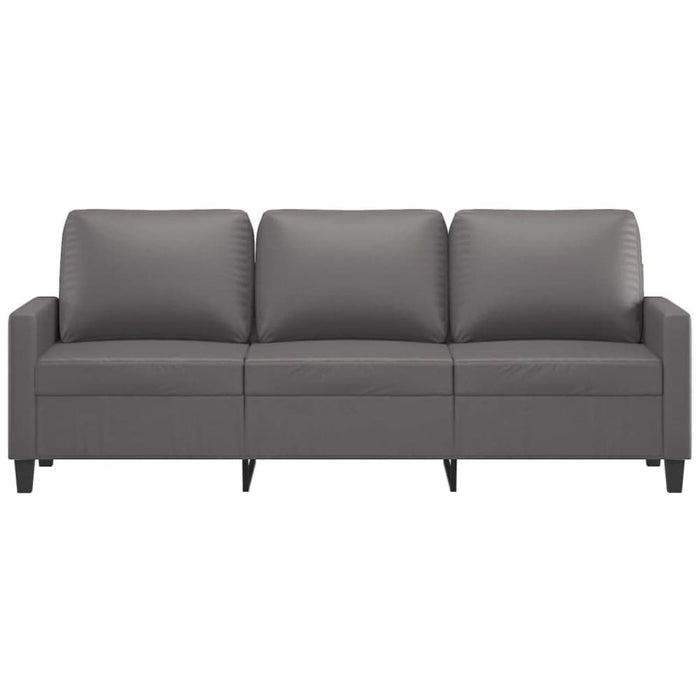 3-seater Sofa Grey 180 Cm Faux Leather Tpkoaa
