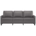 3-seater Sofa Grey 180 Cm Faux Leather Tpkoaa