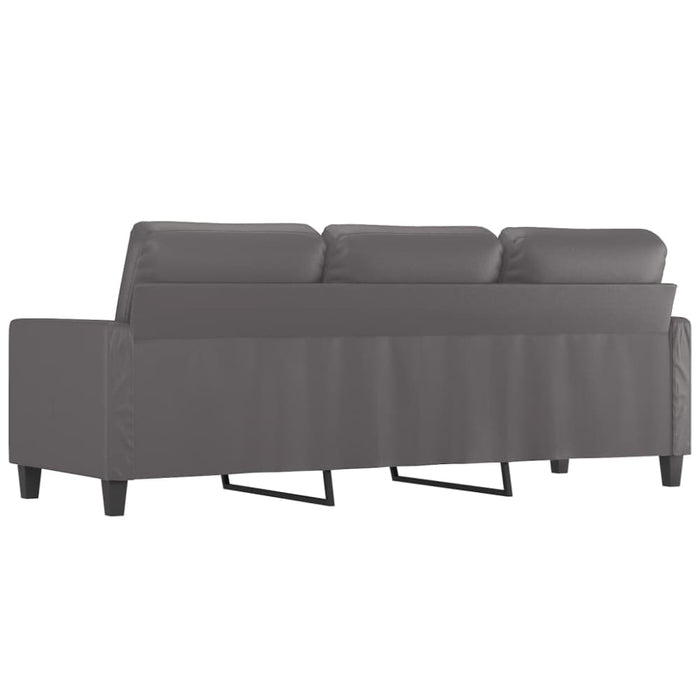 3-seater Sofa Grey 180 Cm Faux Leather Tpkoaa