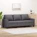 3-seater Sofa Grey 180 Cm Faux Leather Tpkoaa