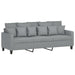 3-seater Sofa Light Grey 180 Cm Fabric Tpkxip