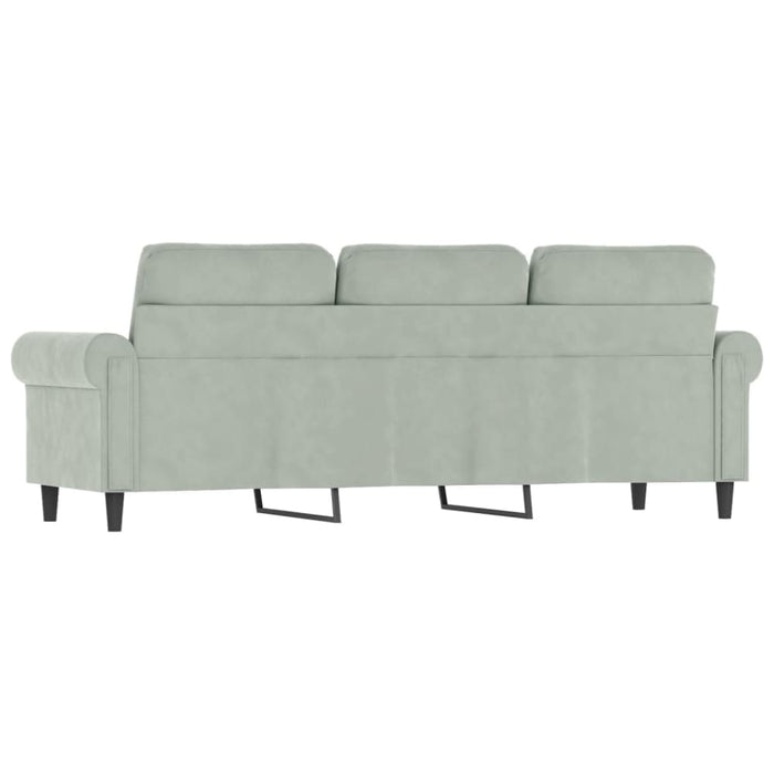 3-seater Sofa Light Grey 180 Cm Velvet Tpkptk