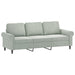 3-seater Sofa Light Grey 180 Cm Velvet Tpkptk