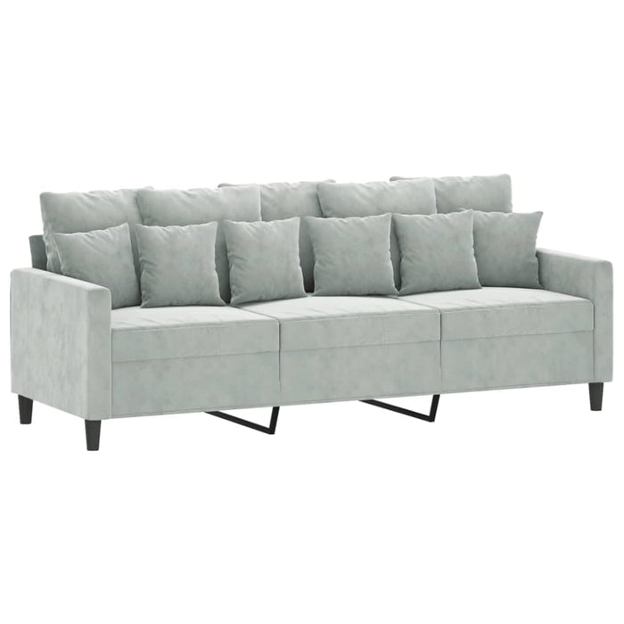 3 - seater Sofa Light Grey 180 Cm Velvet Tpktot